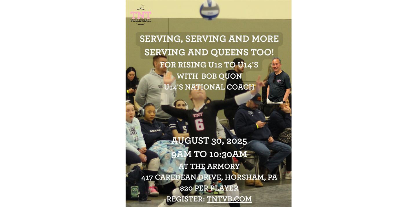 Serving, Serving and more Serving with coach Bob!