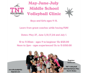 Spring Middle School Clinic Saturdays May-July